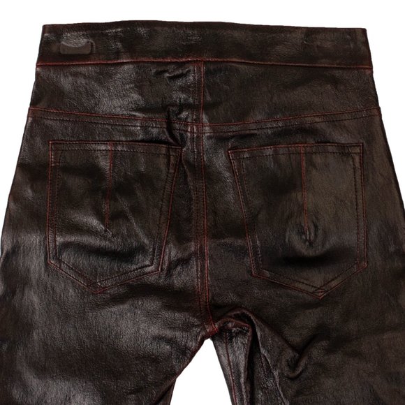 UNRAVEL PROJECT Black Leather Multi Zip Skinny Pants Size 28 $2240 - Picture 4 of 4